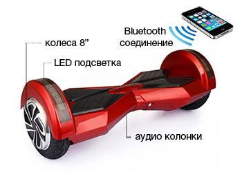Гироскутер Smart Balance Transformer LED 8" Белый