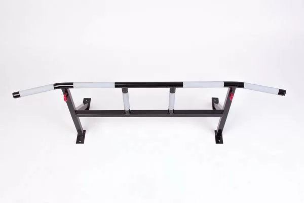 Турник настенный усиленный с 3 хватами чёрный