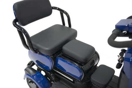 Электроскутер четырехколесный Rutrike Квадро синий